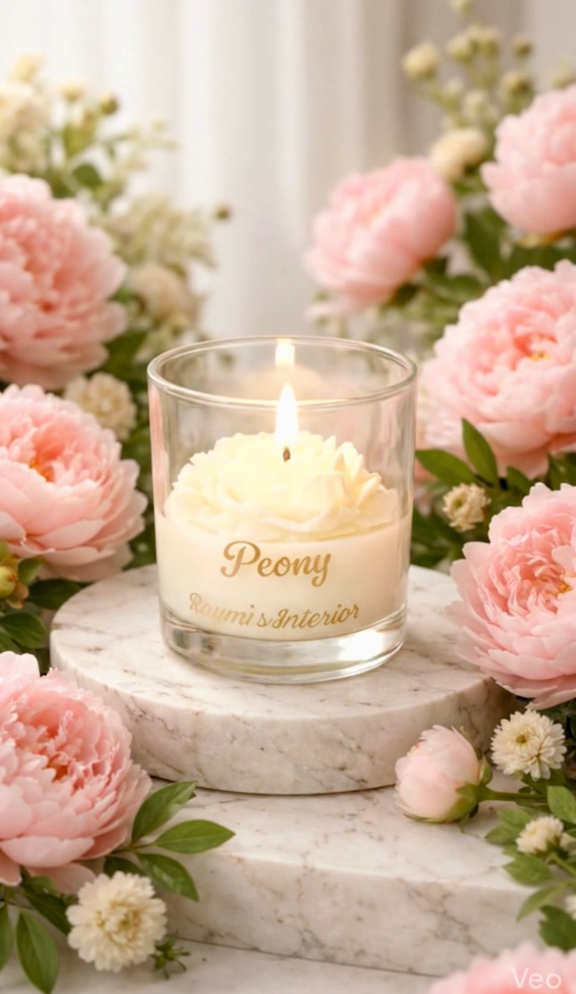 Pfingstrosenkerze-Peony Kerze