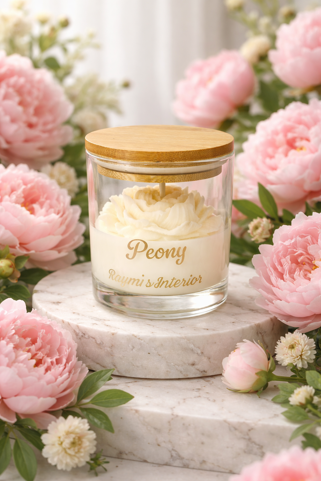 Pfingstrosenkerze-Peony Kerze